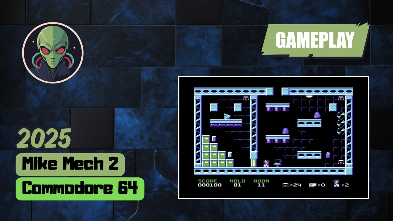 Mike Mech 2 (Commodore 64) (2025) BrewOtaku Quick Gameplay