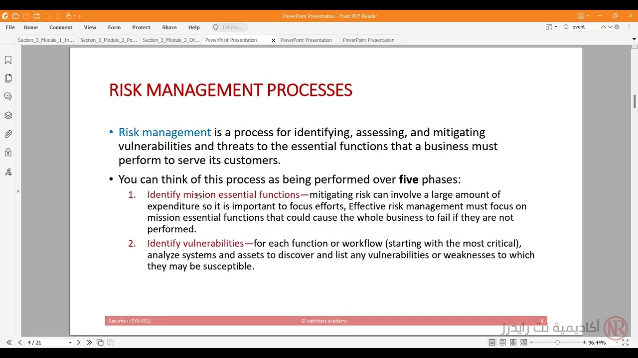19- Summarizing Risk Management Concepts