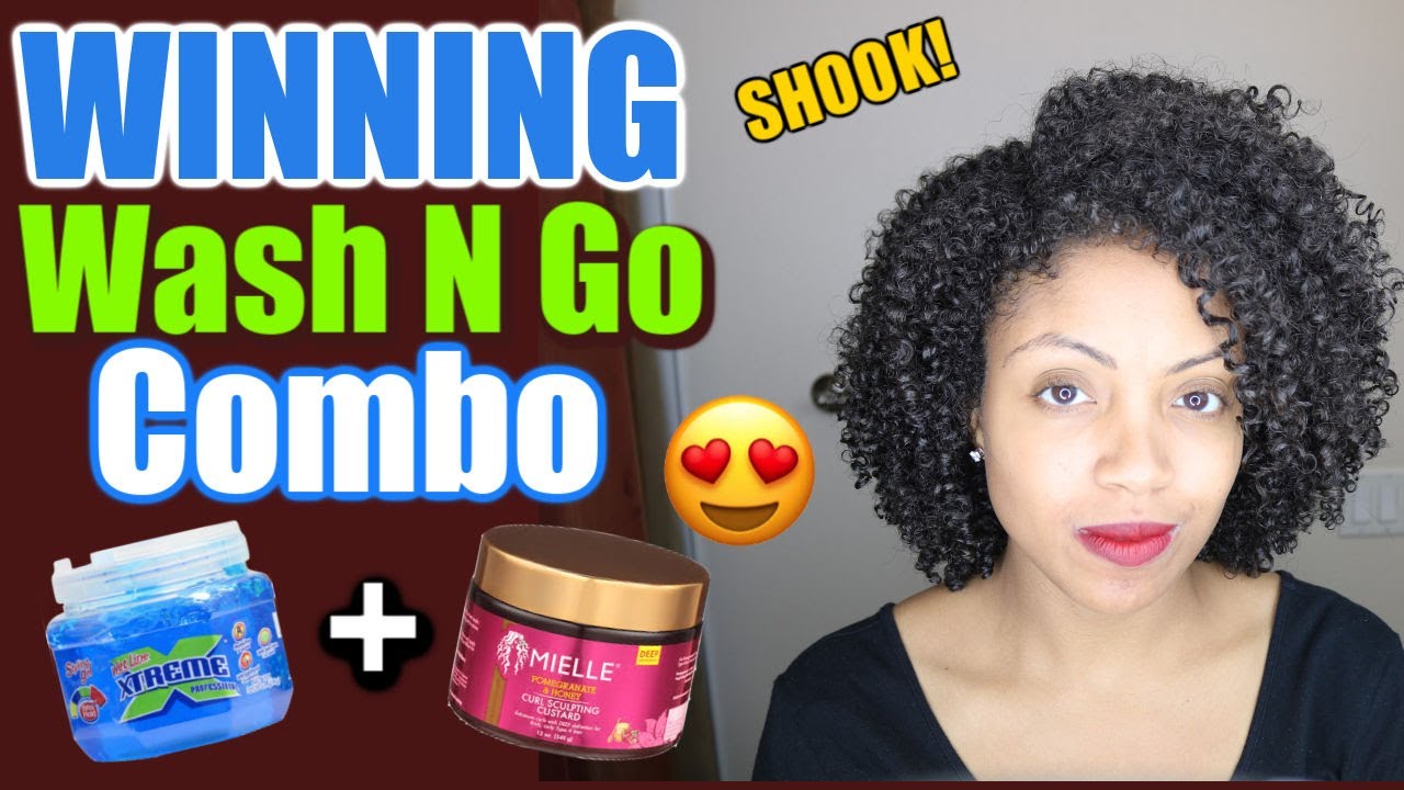 Wetline Wash and Go Combo using Mielle Curl Custard | Natural Hair | Review