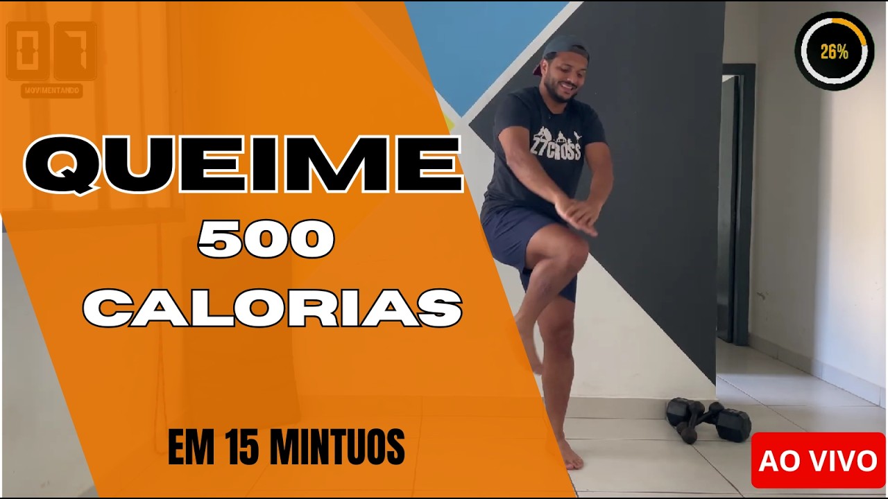 Treino Para Perder 500 Calorias em Casa — 15 Minutos (Sem Impacto)