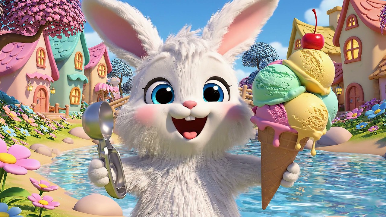 Le lapin ouvre un bateau de glace