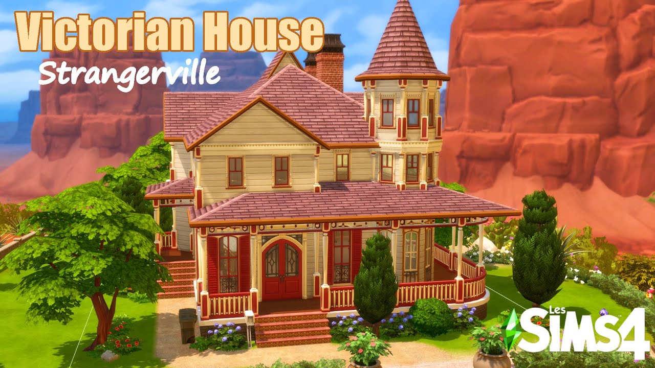 VICTORIAN HOUSE | Strangerville - Stop Motion Speed Build (NoCC) - The Sims 4