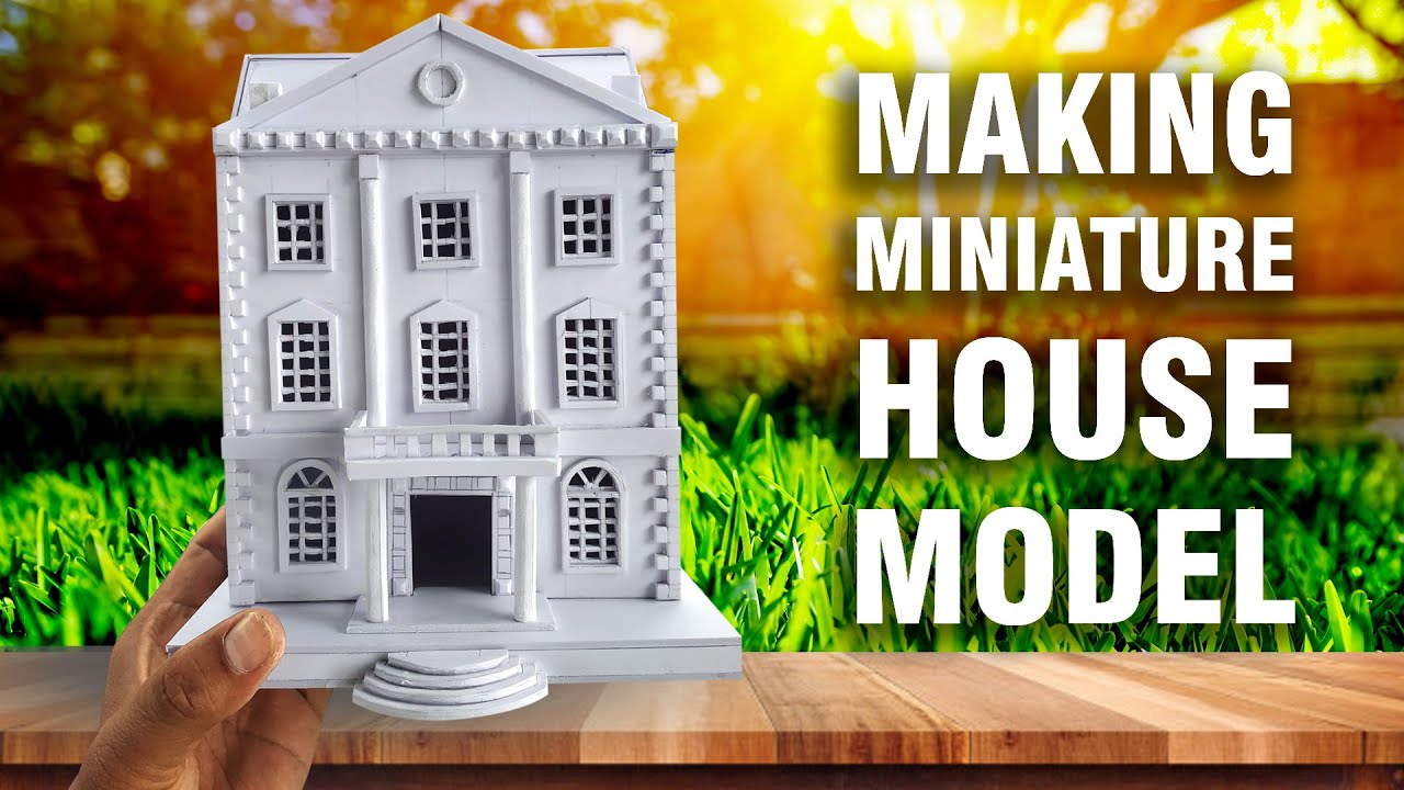 Making Miniature House Model | How to make Building model with Foam Board | Miniature Building