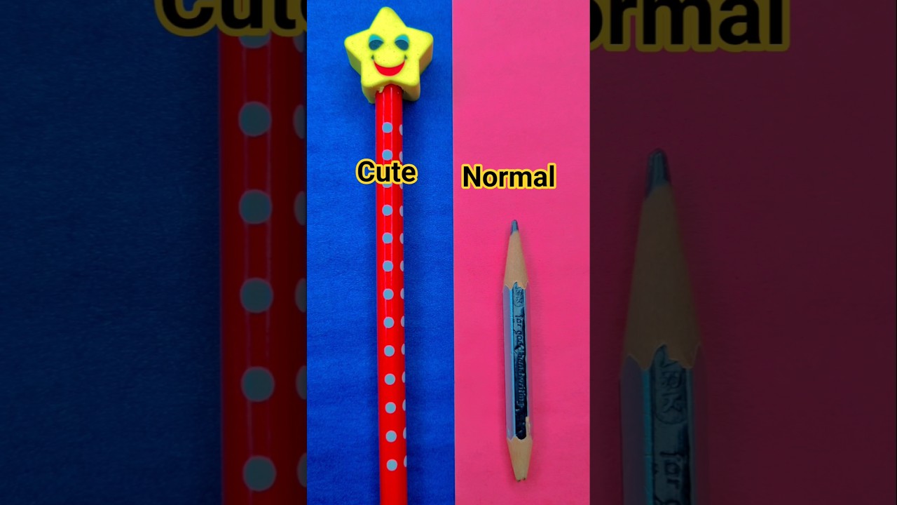 challenge normal vs cute😍😍 #art #btsstationary #craftart #drawing #artscraft #artandcraft