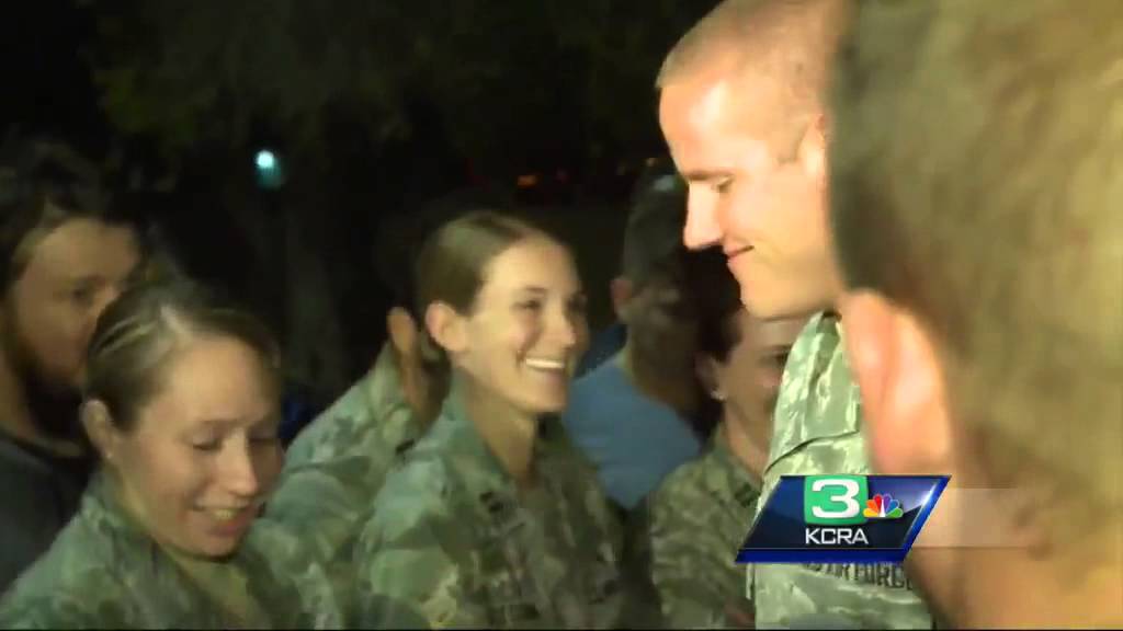 Euro train hero Spencer Stone welcomed home at Travis AFB