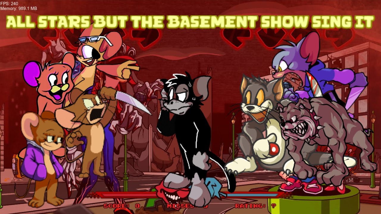 All Stars But The Basement Show Sing It 😆 Fnf