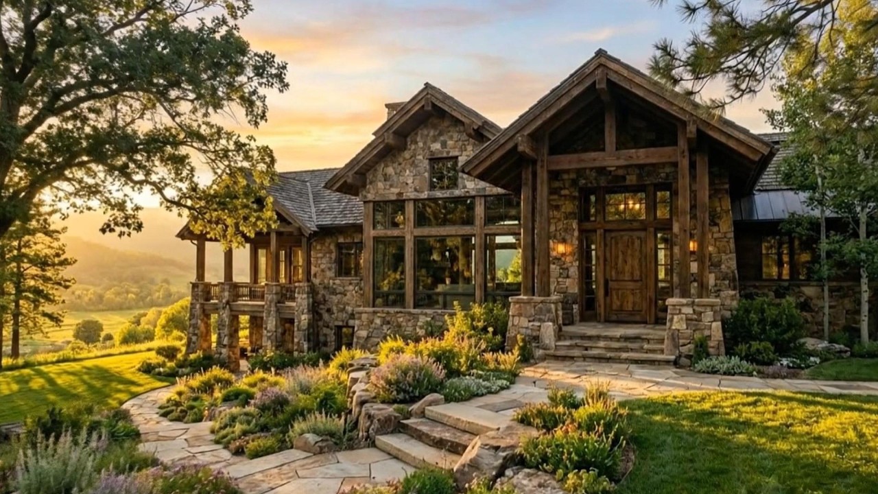 Inside a Luxury Cozy Home  Warm Rustic Rooms