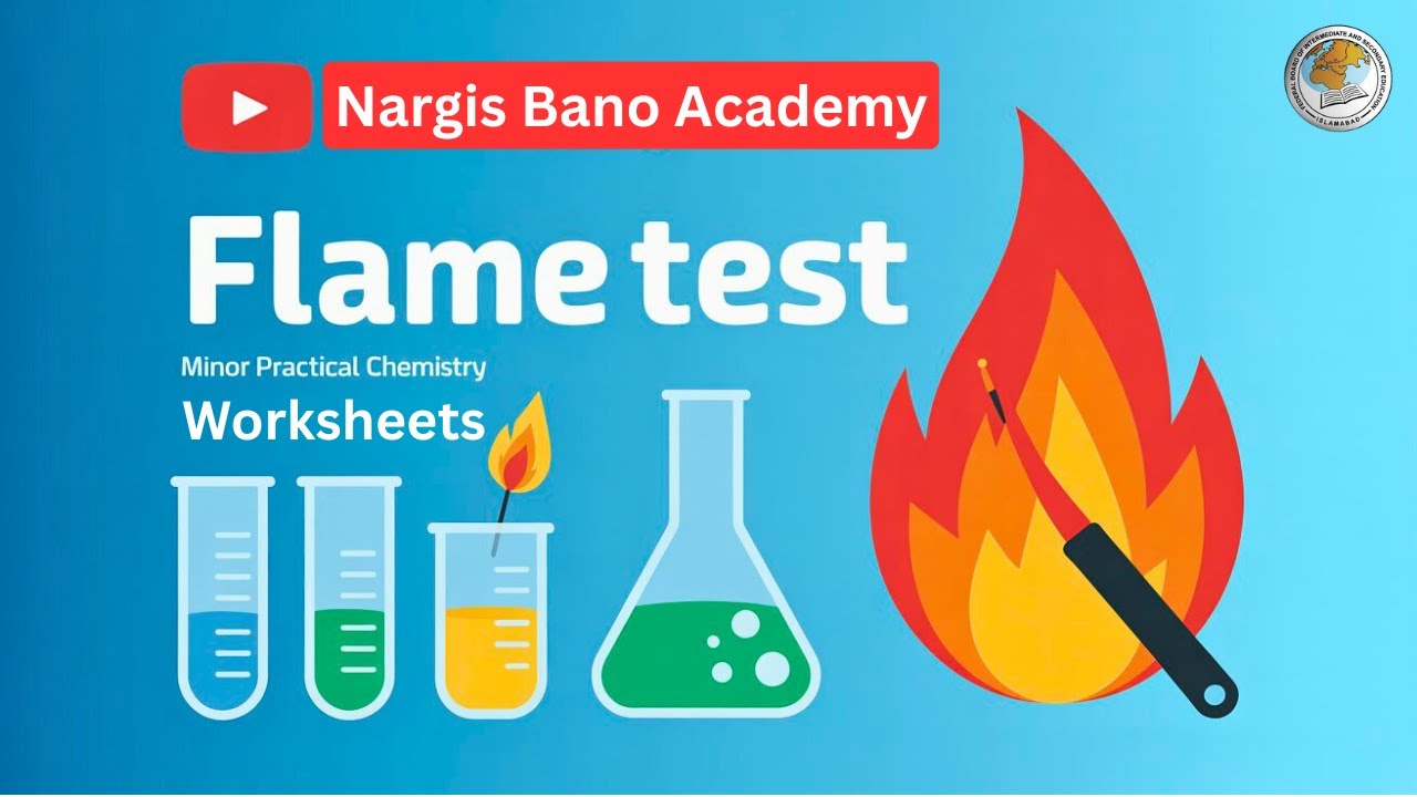 Flame Test Experiment #2 | PBA Worksheets SSC FBISE | Minor Practical Chemistry