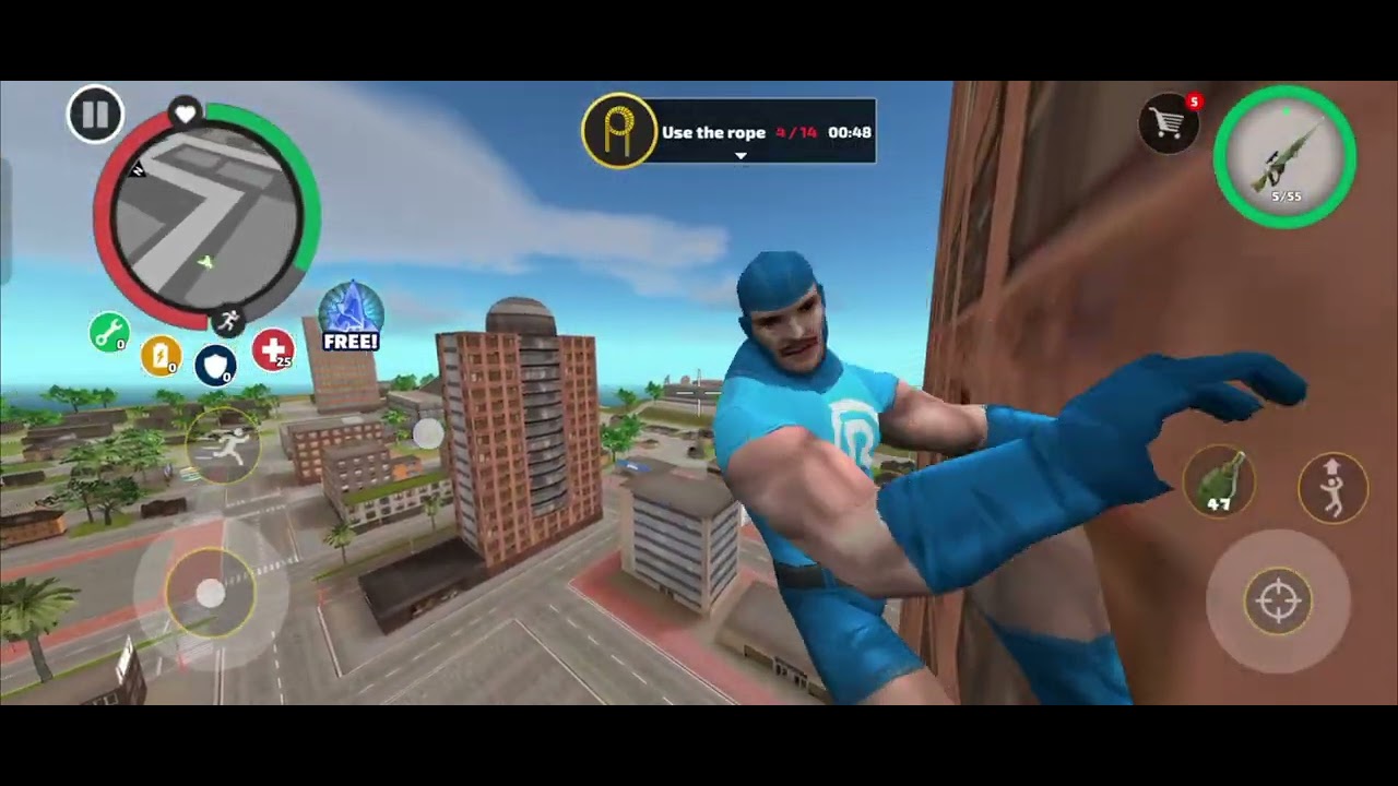 How to play rope Hero game || Like and subscribe please 🙏🙏🥺