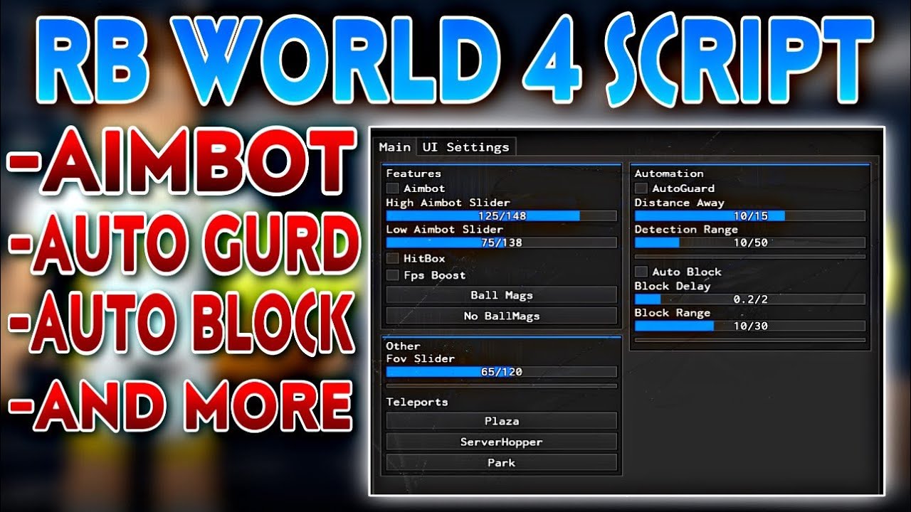 [NEW] RB World 4 Script GUI Hack (AIMBOT, AUTOGURD, AUTOBLOCK, AND MORE) *PASTEBIN*