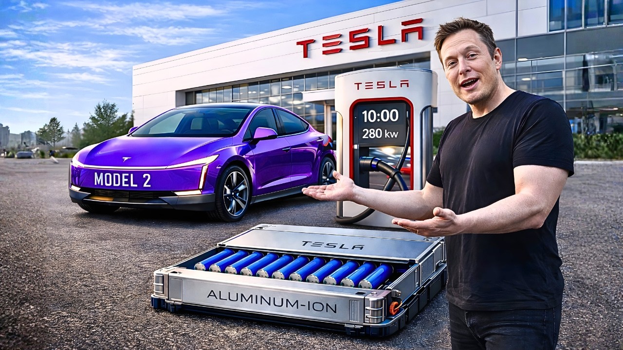 Tesla Aluminum Battery FINALLY HERE: 700km, 10-Min Charge, $25K. What's SHOCKING?