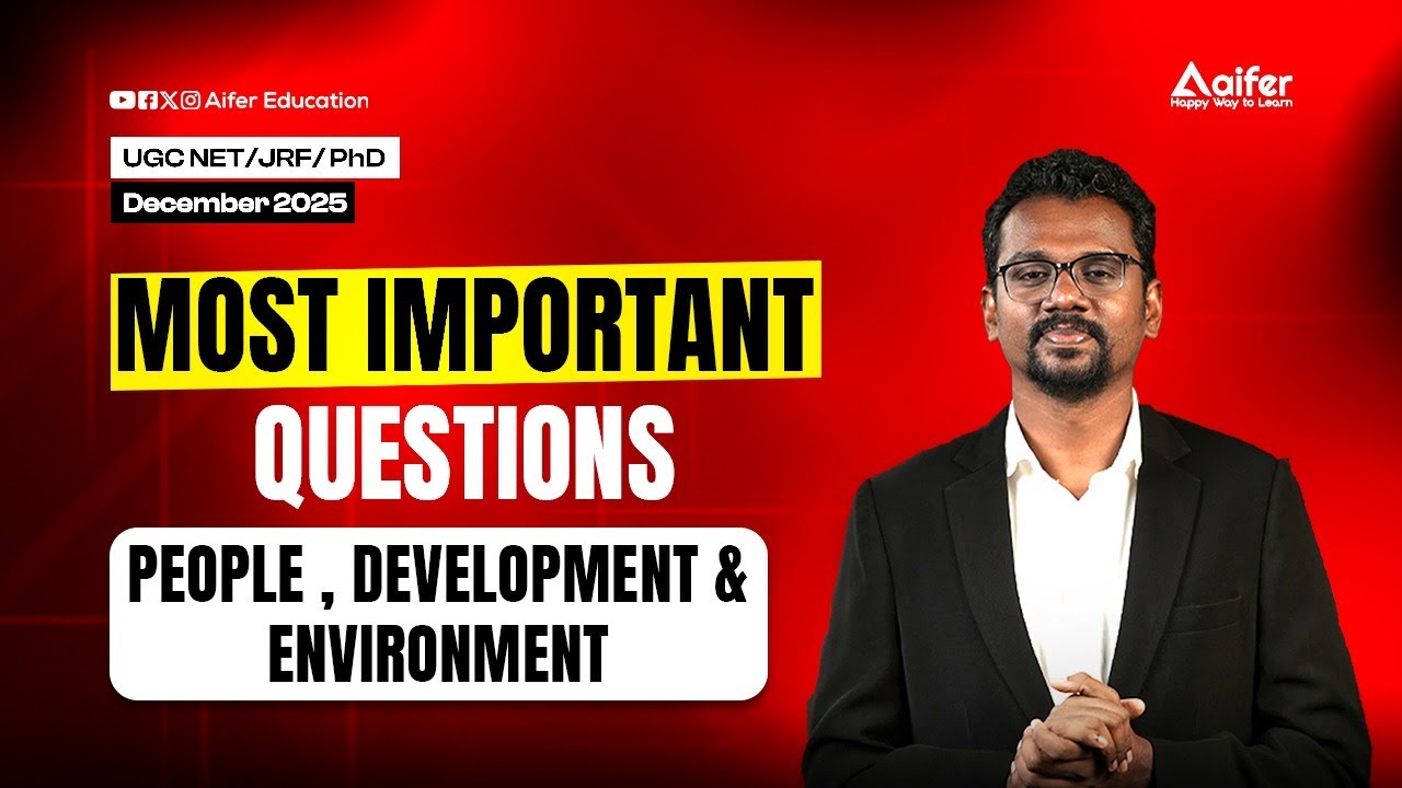 UGC NET Paper 1 | People Development & Environment | Most Important Questions
