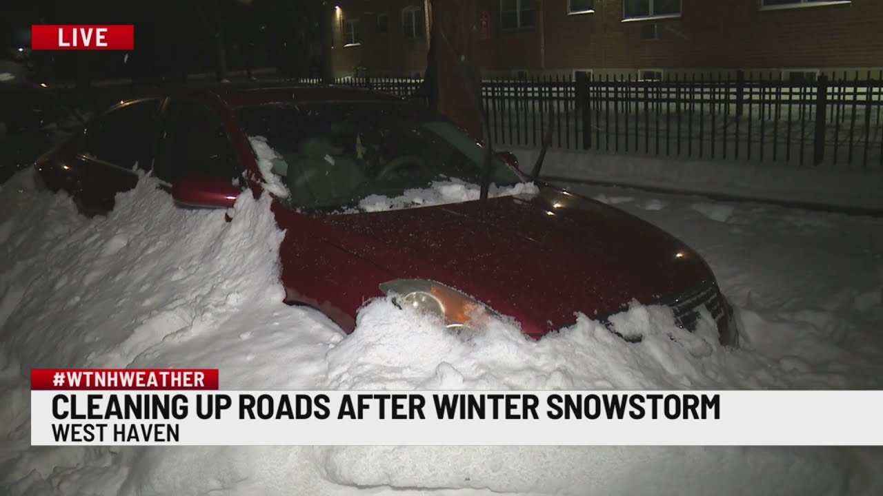West Haven crews hard at work clearing snow