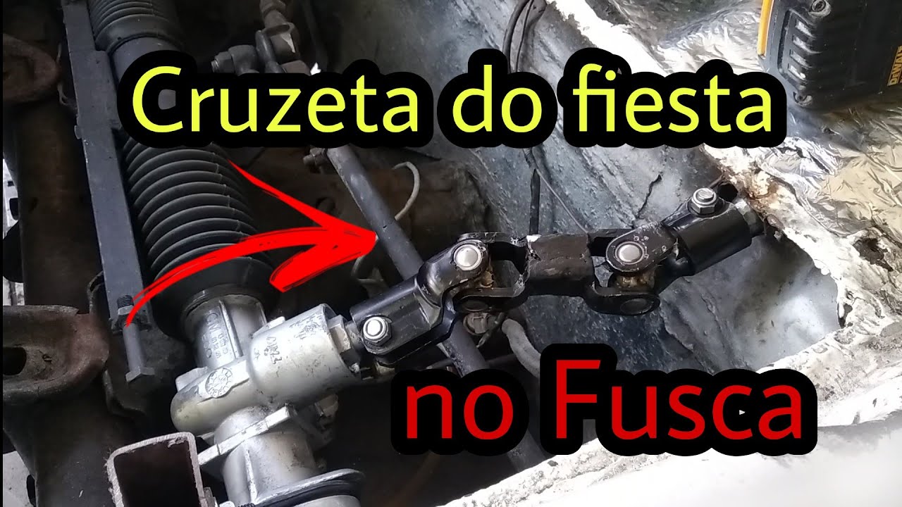 Instalando caixa de direção do monza no fusca em casa PT03