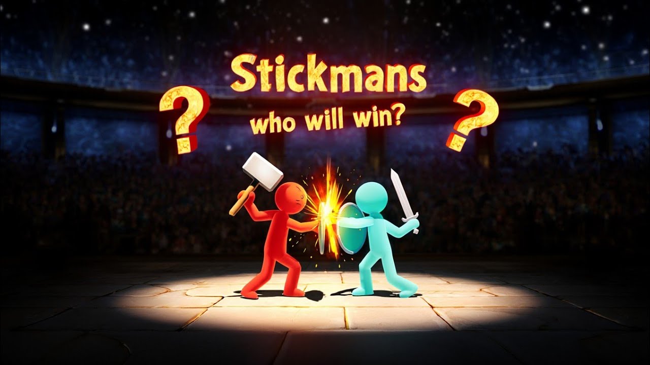 Epic Stickman Duel: Red vs. Blue Showdown!