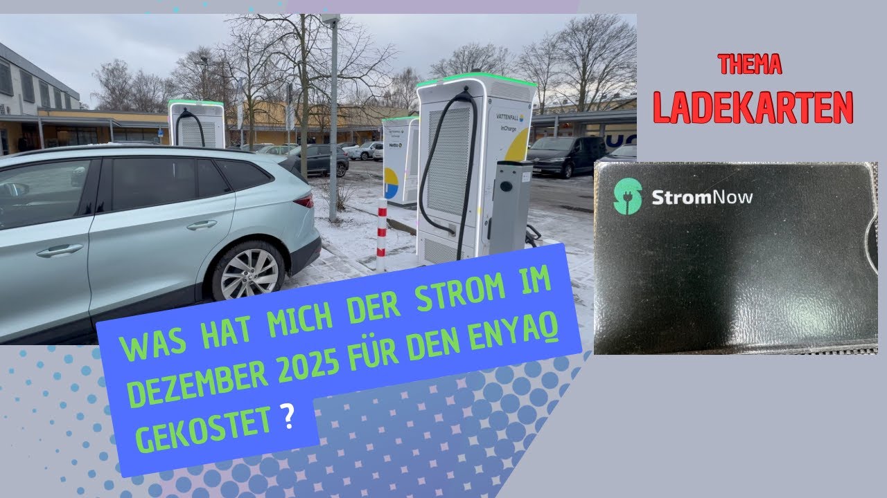 Thema Ladekarten und was hat mein Enyaq im Dezember an Strom verbraucht #elektromobilität #laden