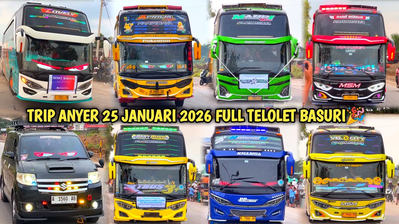 RAME FULL BUS TELOLET BASURI🥳 Hunting Bus Trip Anyer Di Pusat Oleh Oleh CM7👏