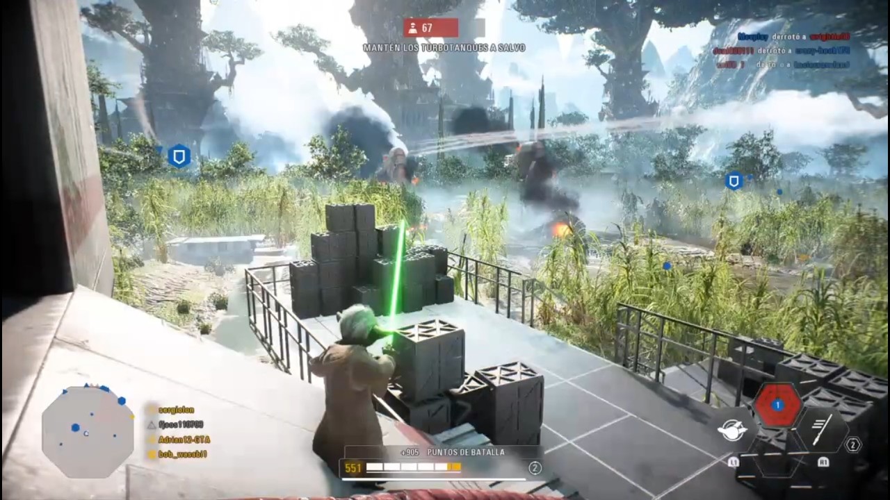 Yoda in Kashyyyk | Star Wars Battlefront II (2017) Gameplay