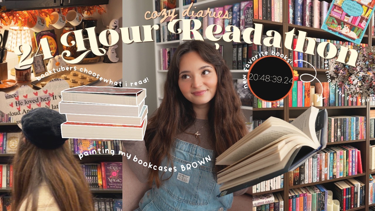 reading as many books as possible IN 24 HOURS&hellip; 🍂🕰️📔 (booktubers choose my reads!)