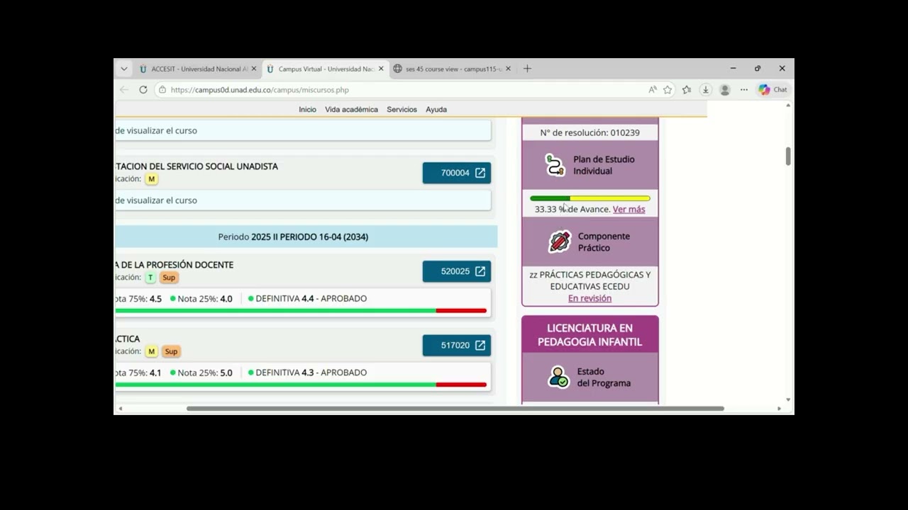 Manejo de campus Virtual UNAD