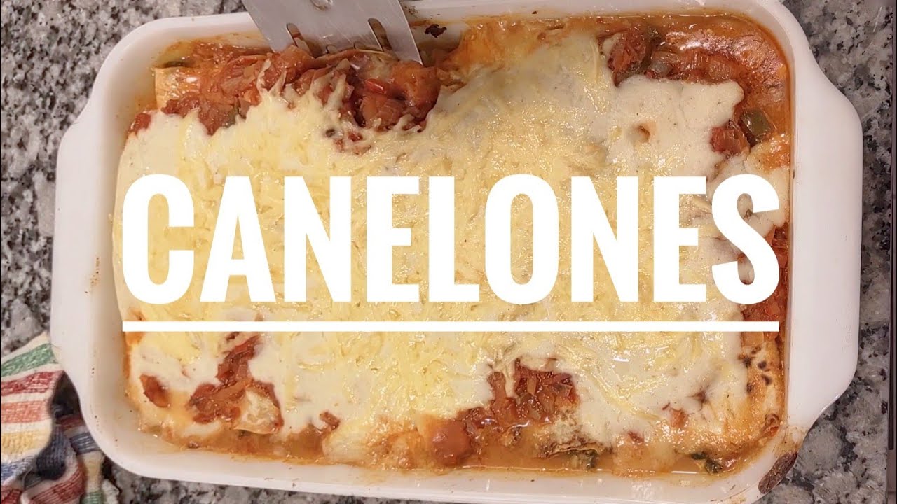 COMO hacer CANELONES  receta FACIL verdura o jam&oacute;n y queso #shorts #videoscortos