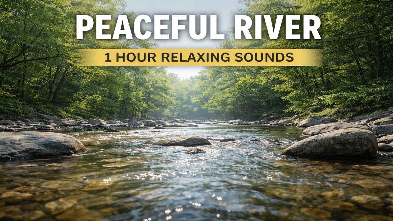 Peaceful River Sounds – 1 Hour Relaxing Nature Ambience for Study & Sleep