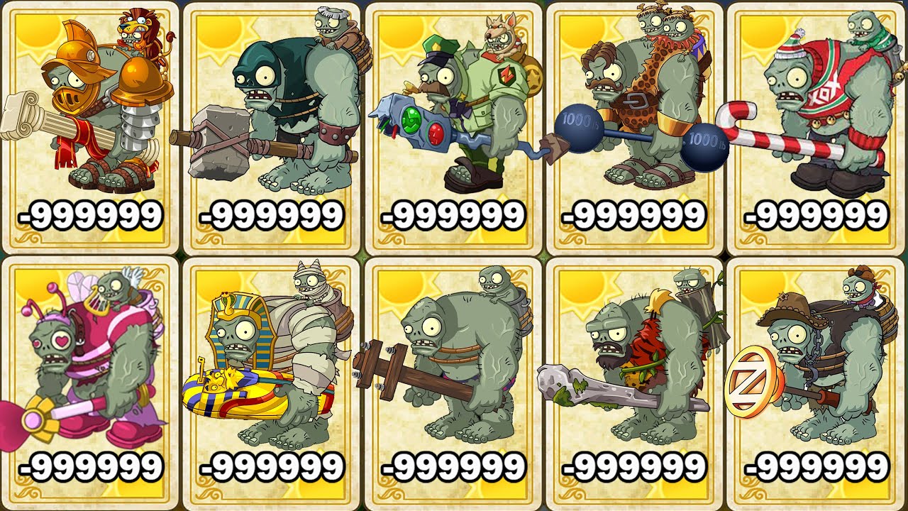 PvZ 2 Zombie Tournament – 16 GOD Random Gargantuar Vs Gargantuar – Who is the best gargantuar?