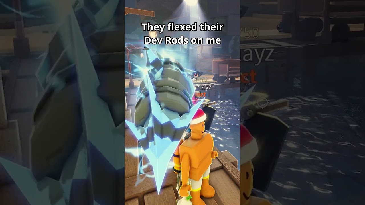 How DO THEY GET DEV RODS😡 #roblox #robloxfisch #fisch