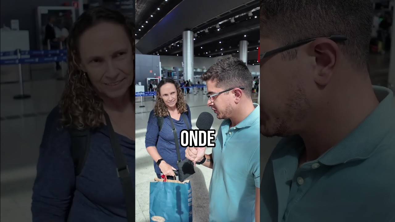 Qual &eacute; o seu destino hoje? #entrevista #aeroporto #viagem #viageminternacional #viajantes