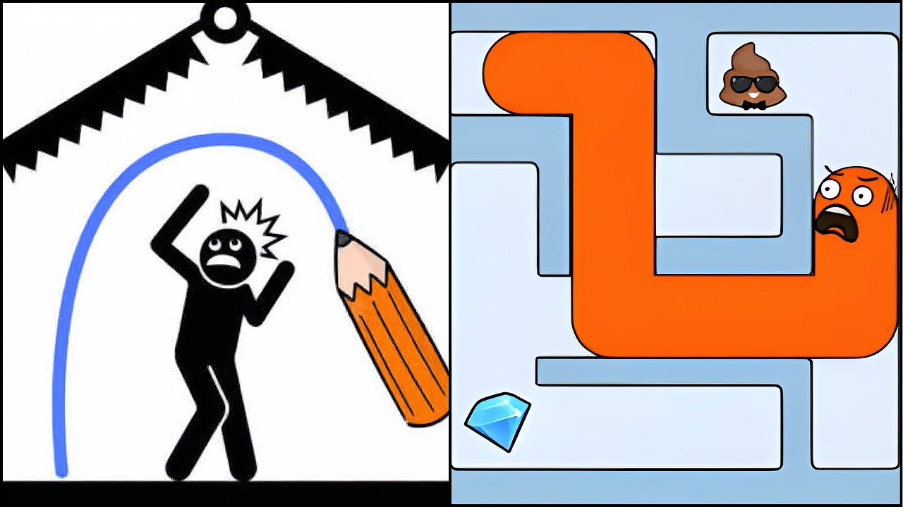 Stickman Rescue Draw Game VS Pet Me Maze - Прохождение всех уровней на скорость