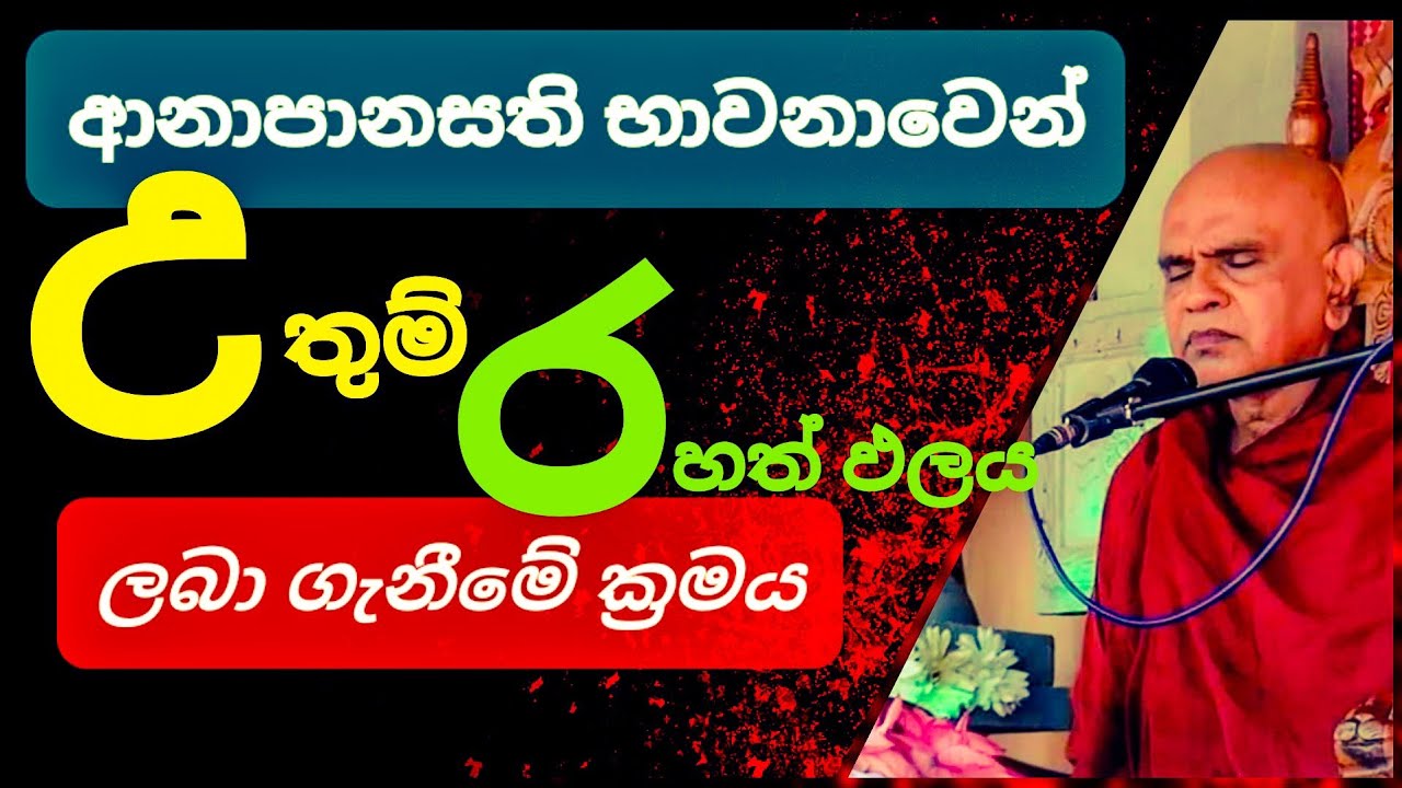 ආනාපානසතියෙන් සුවිශේෂී විදර්ශනාවට අප රැගෙන යන හැටි ||@rajagiriyeariyagnanathero-389