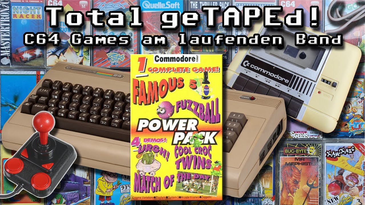 Total GeTAPEd! C64 Games am laufenden Band #82...Powerpack 24 Demos Famous 5, Urgh, Match of the Day