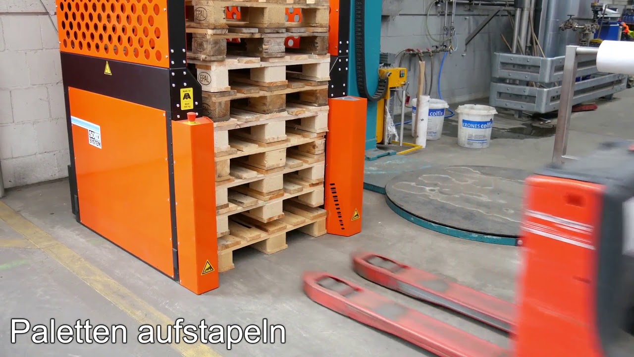 SOCO SYSTEM Palmanager Palettenstapler Palettenmagazin Palettenentstaper