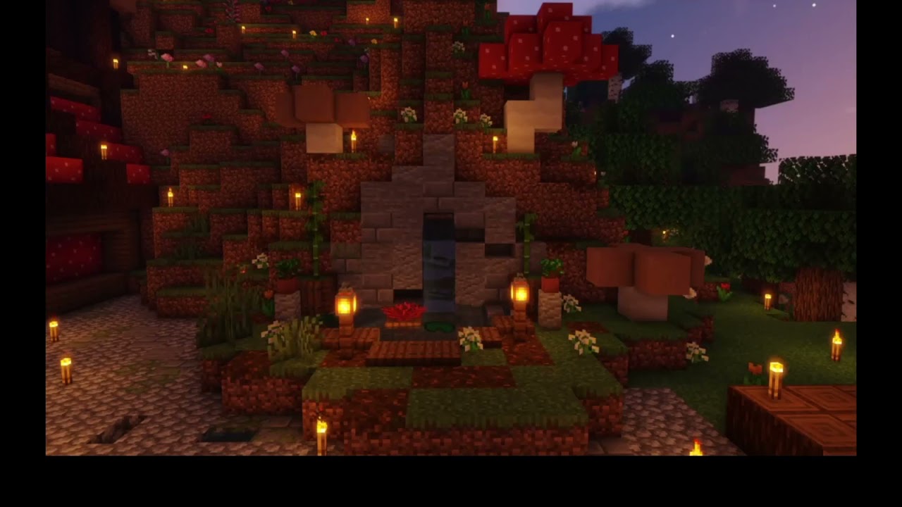 Beautiful Relaxing Japanese and Chinese music with Minecraft waterfall
