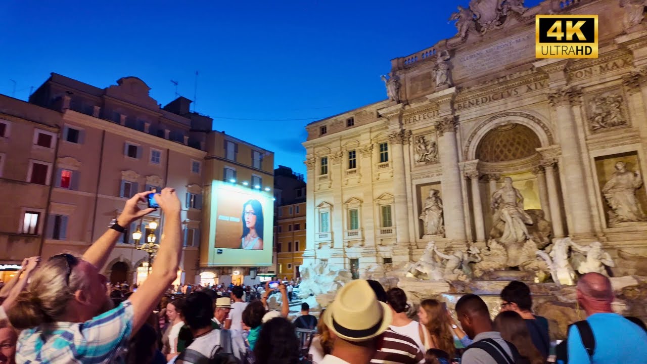 Saturday Night Walk in Rome 🇮🇹 | Trevi Fountain to the Colosseum | Italy Walking Tour