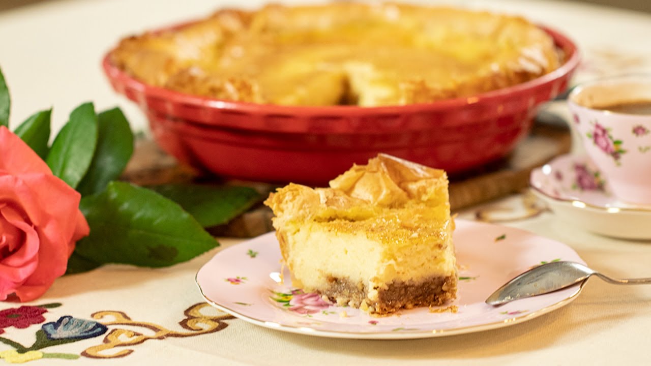 Galatopita: Greek Custard Pie without syrup