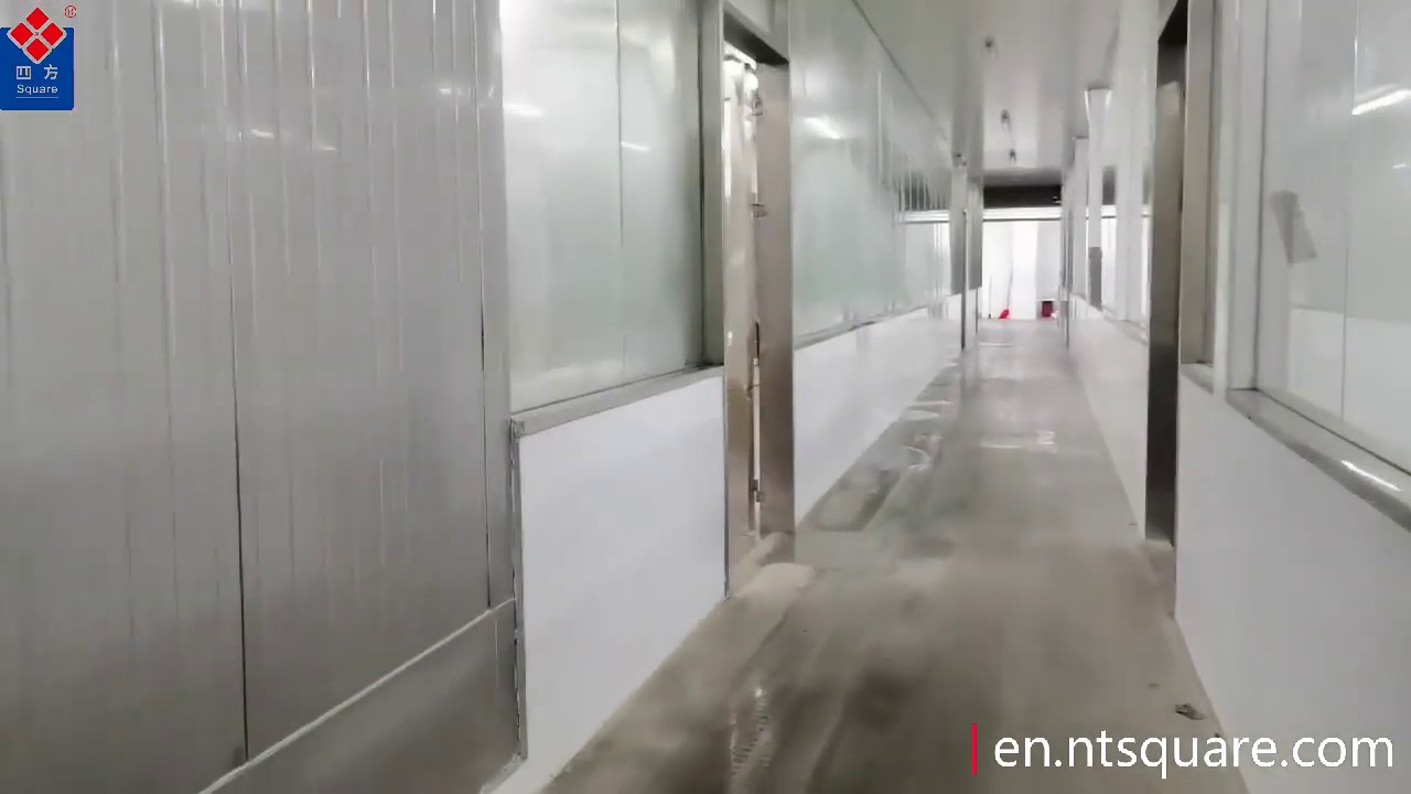 The spiral freezer freezes frog, glazing and hardening freezing.