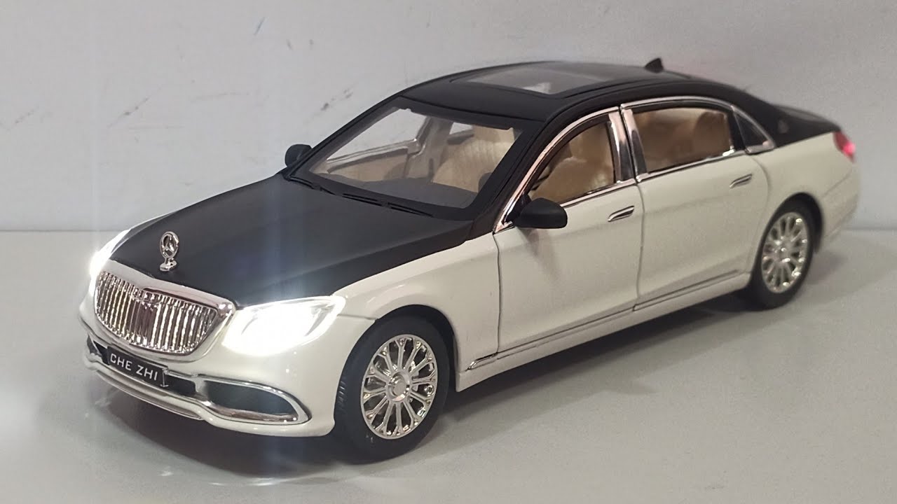 Mercedes MAYBACH S600 металлическая модель 1:24 CHE ZHI со звуком и светом.