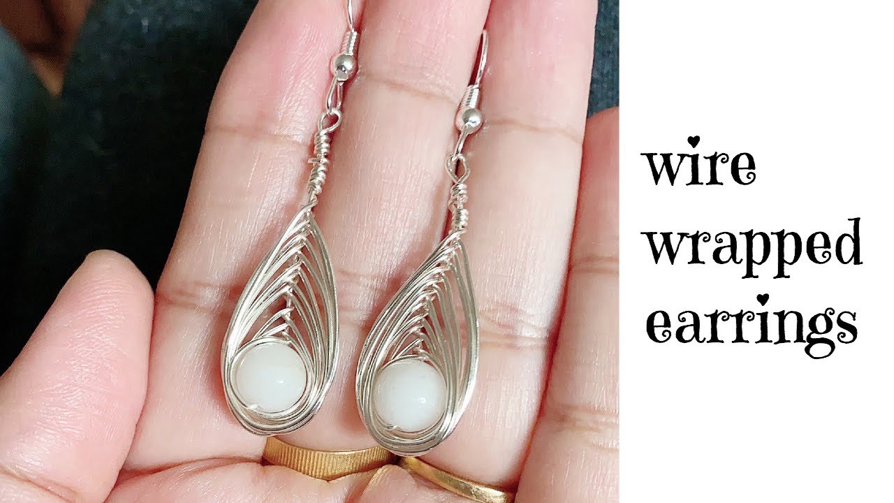 wire wrapped earrings/making beautiful and simple wire earrings/diy earrings/handmade jewelry