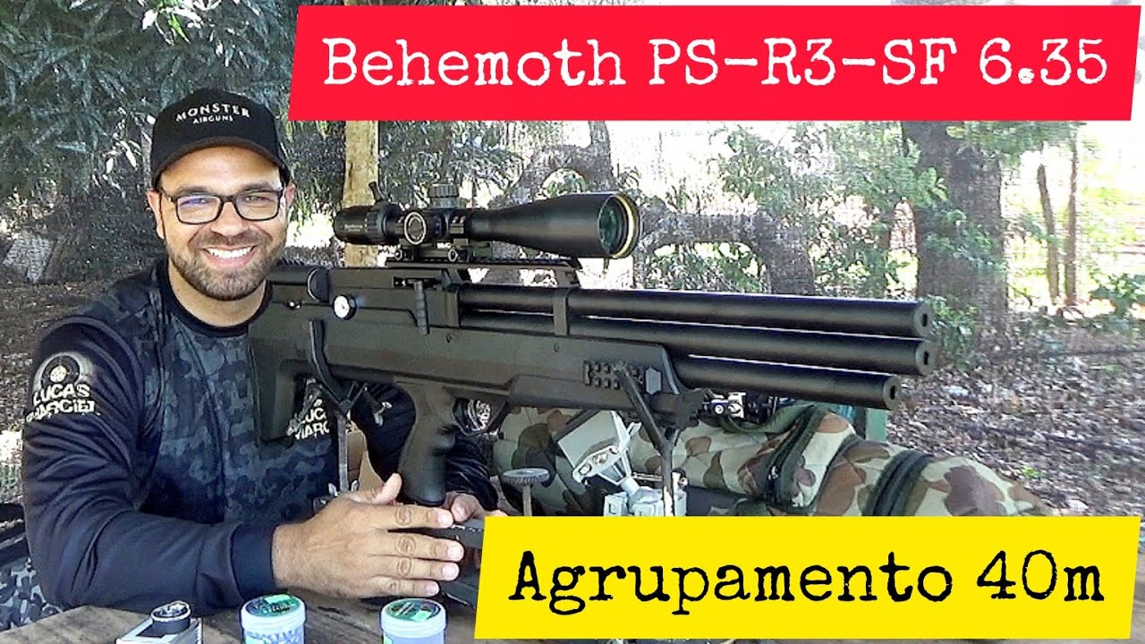 Behemoth PS-R3-SF no agrupamento com Monster 29.60gr aos 40 metros