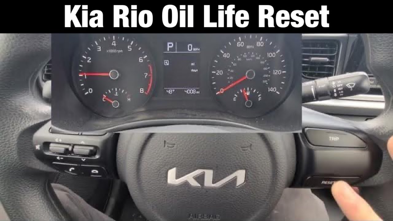 Как сбросить напоминание о техобслуживании Kia Rio 2023 года