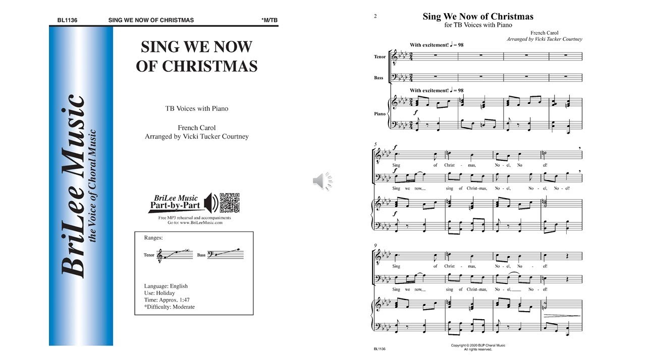 Sing We Now of Christmas (BL1136) arr. Vicki Tucker Courtney