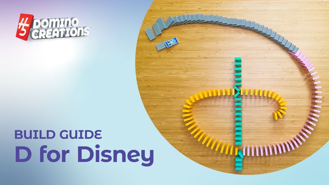 How to Build the Disney Logo in Dominos | Lily Hevesh | Games for Kids