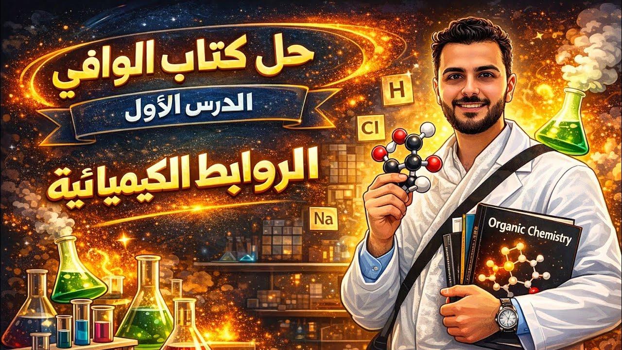 كيمياء ثانية ثانوى |حل أسئلة كتاب الوافي 2026 |الباب الأول | الدرس الأول | الروابط الكيميائية