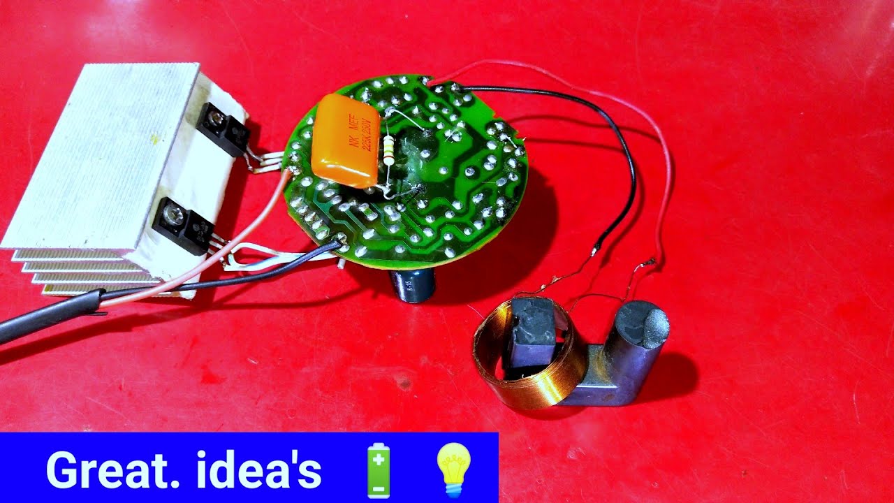 How To Make A Powerful INDUCTION HEATER From a CFL Bulb 👍  new invention