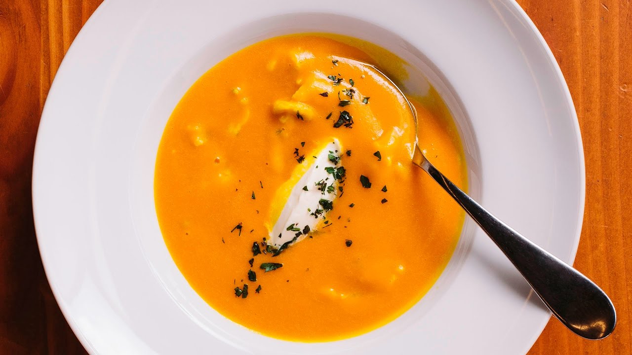 Tasting Counter's Red Kuri Squash Soup with Herb Dumplings