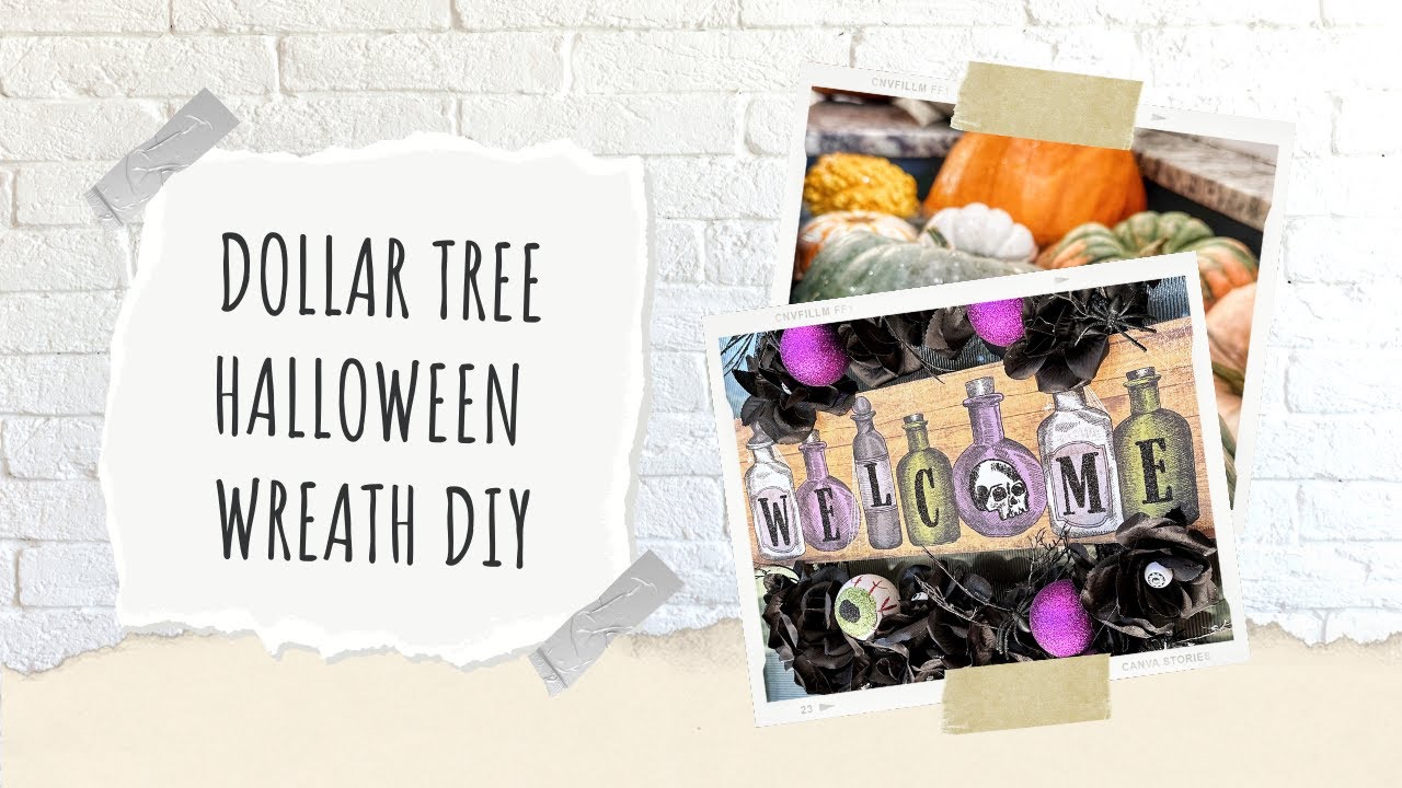 Dollar Tree Halloween Wreath DIY