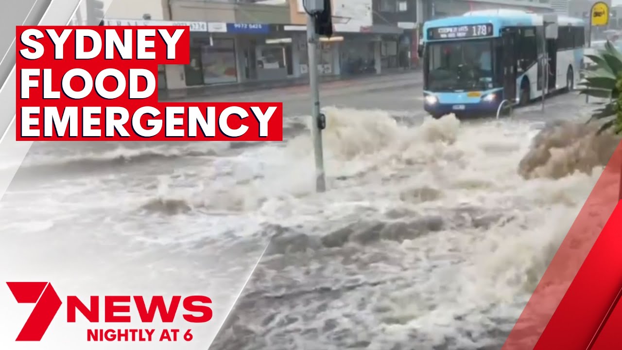 Flooding across Sydney's southwest, west and northern beaches with Manly Dam under an Ambert Alert