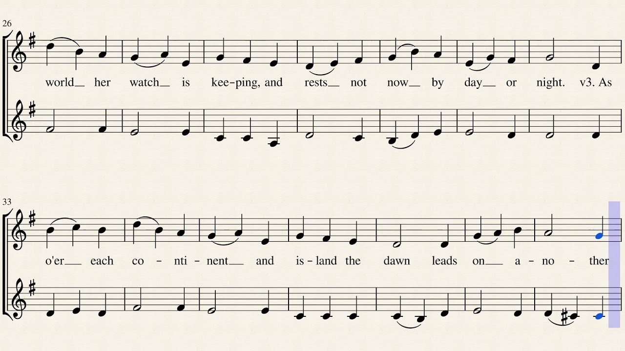 22. The day thou gavest, Lord, is ended - Alto