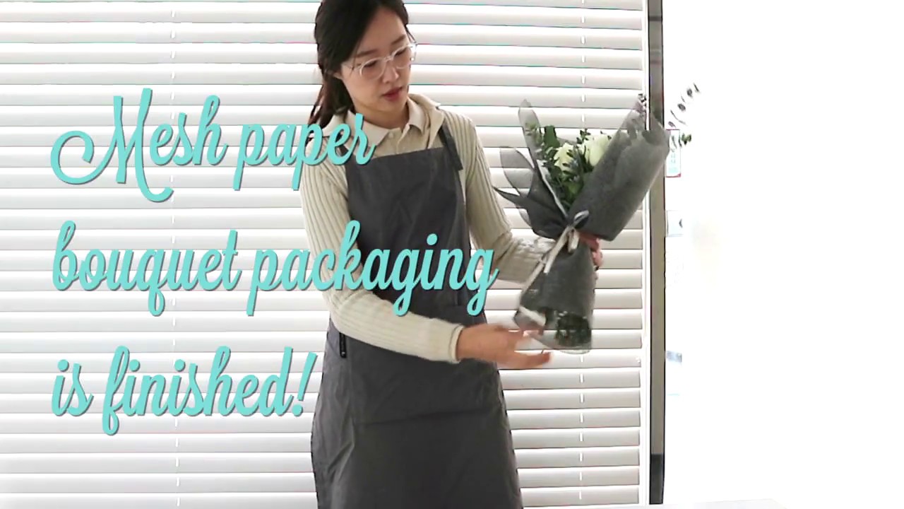 장미 10송이 꽃다발 포장 DIY * Flower wrapping skills for 10 roses bouquet